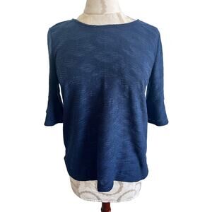Loft Outlet Textured 3/4 Length Bell Sleeve Blouse XS